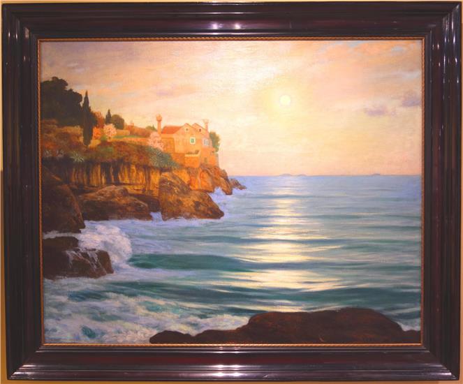 Sonnenuntergang an der Adria, Eduard Kasparides, bei Dubrovnik