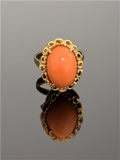 Ring Koralle oval