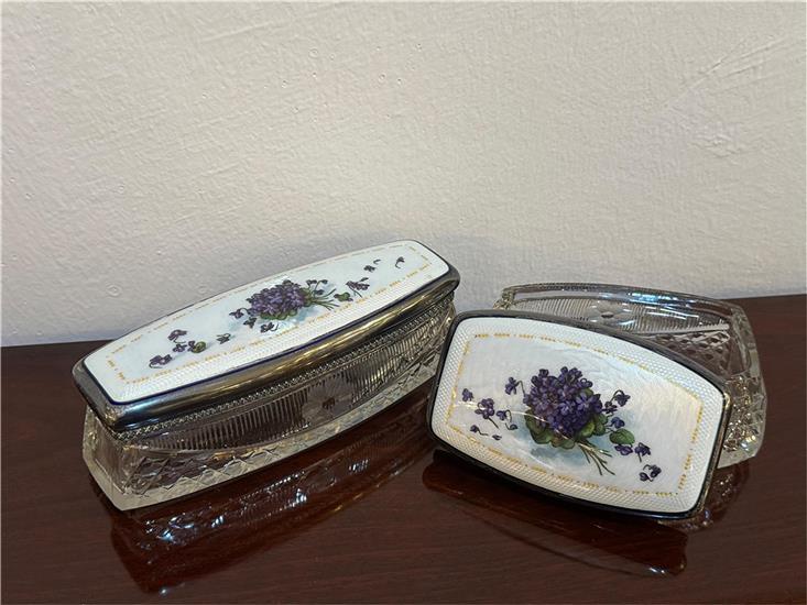 Deckelschalen Veilchen